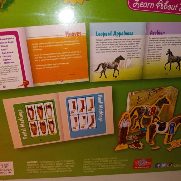 T.S. S.0 Toys Collectable Wooden Horses Learning About
